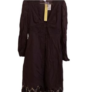 Catherine Malandrino brown dress size 4P 100% cotton